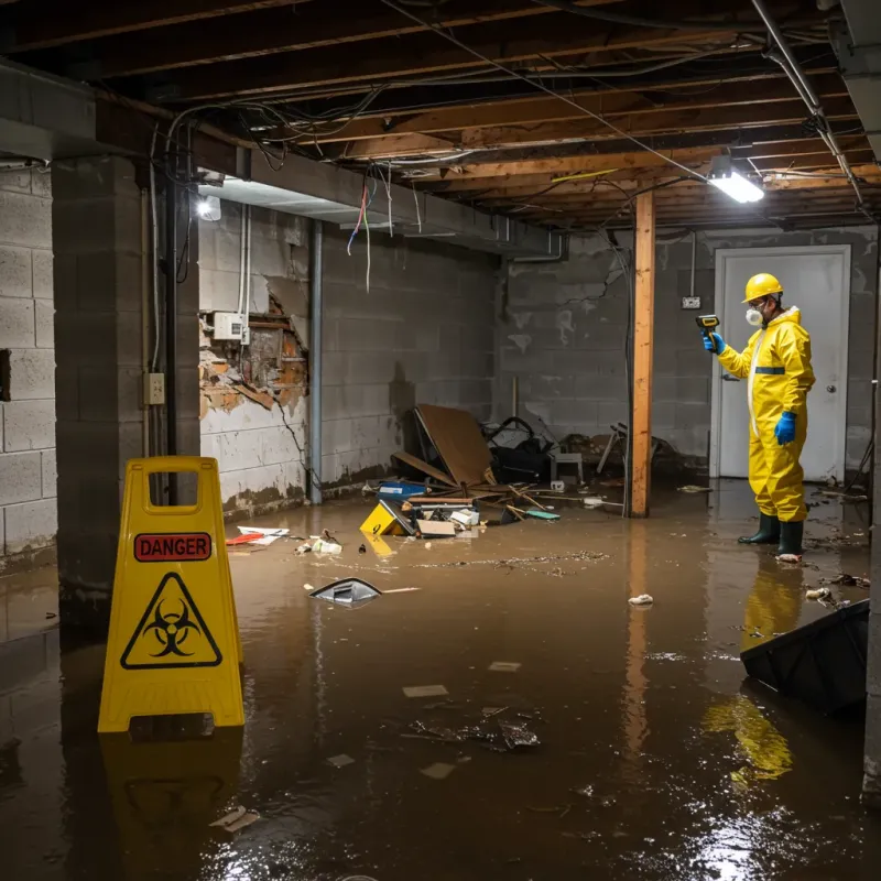 Flooded Basement Electrical Hazard in Wesley Chapel, NC Property